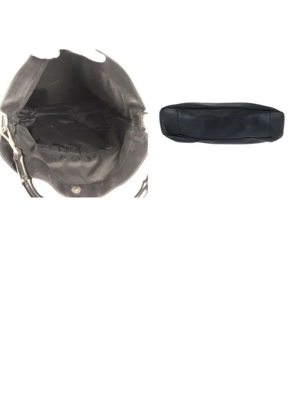 Gucci Bamboo Black Gunmetal Leather 001 Shoulder Bag - Picture 9 of 9